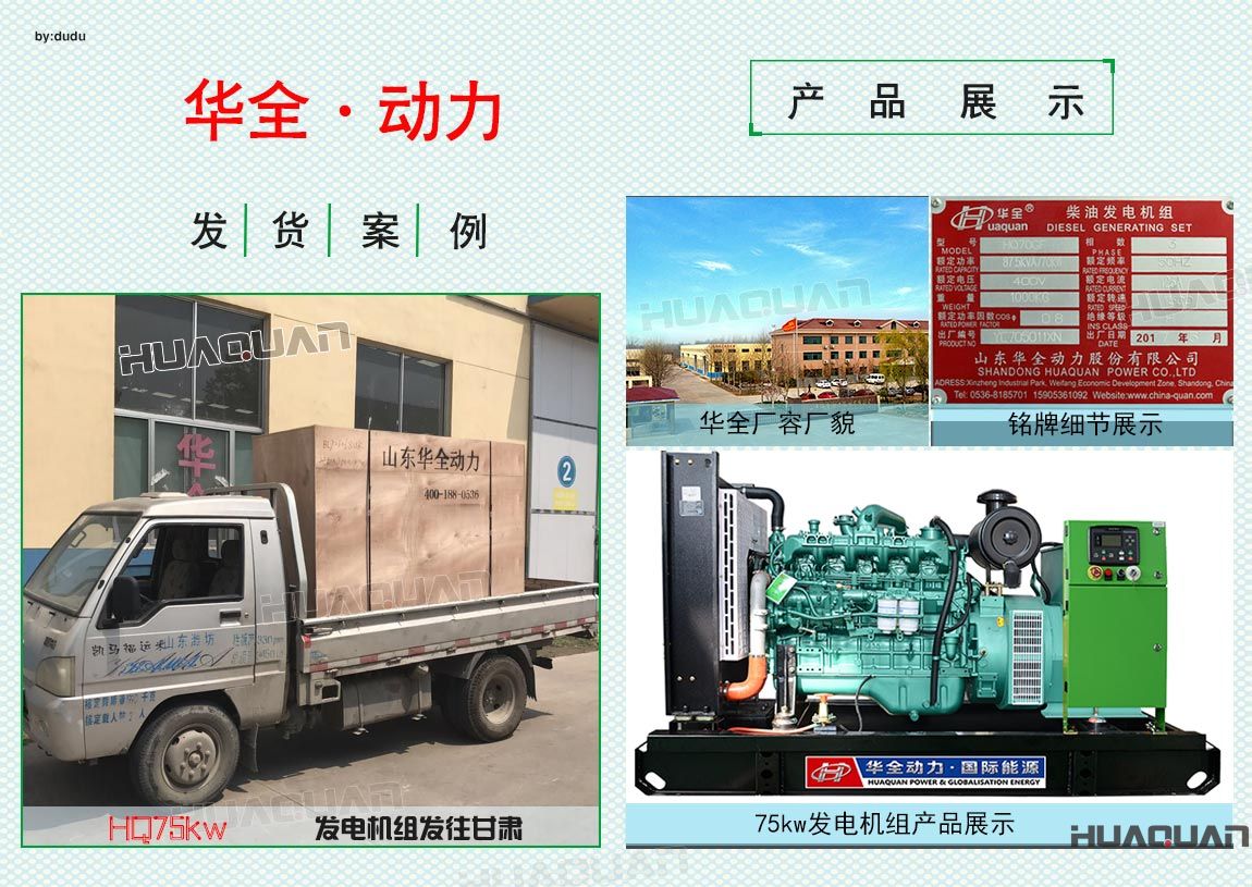 6月25日華全動力75kw發電機組發往甘肅