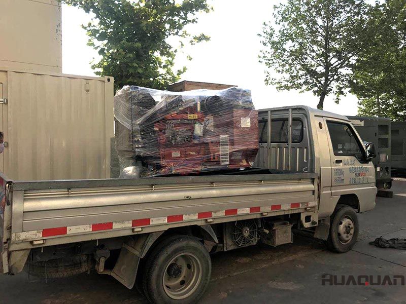 Patricio Enrrique訂購的HQ40GF柴油發(fā)電機組，在6.16發(fā)往黃島港