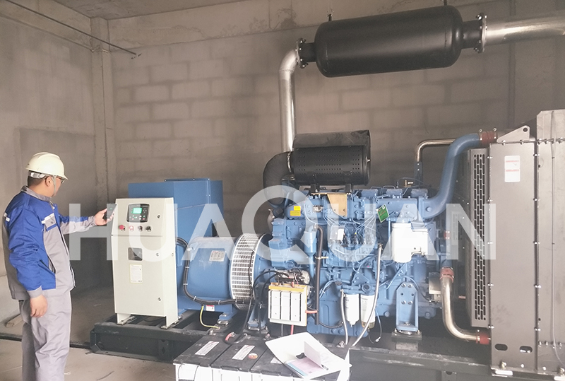 山東臨沂蘭陵縣某中學(xué)350kW發(fā)電機(jī)組電站項目